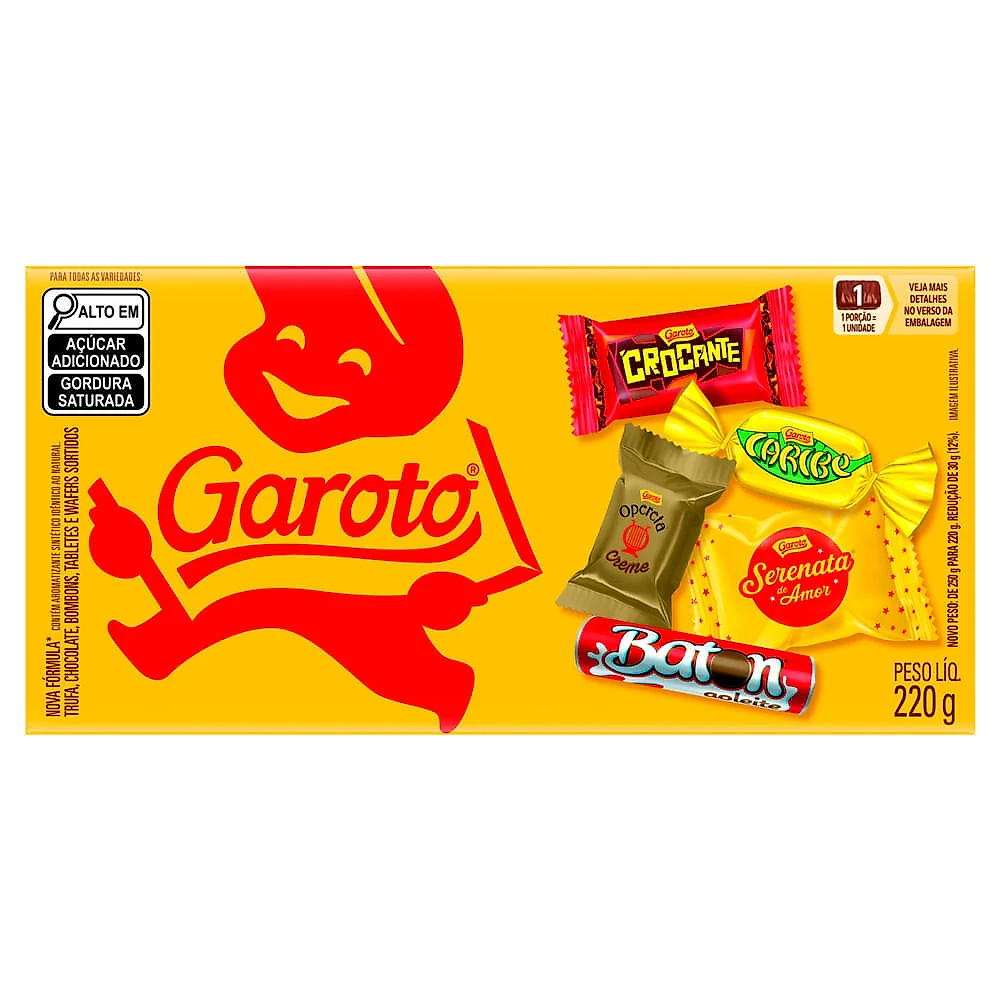 Miniatura Bombons Garoto Sortidos 220g