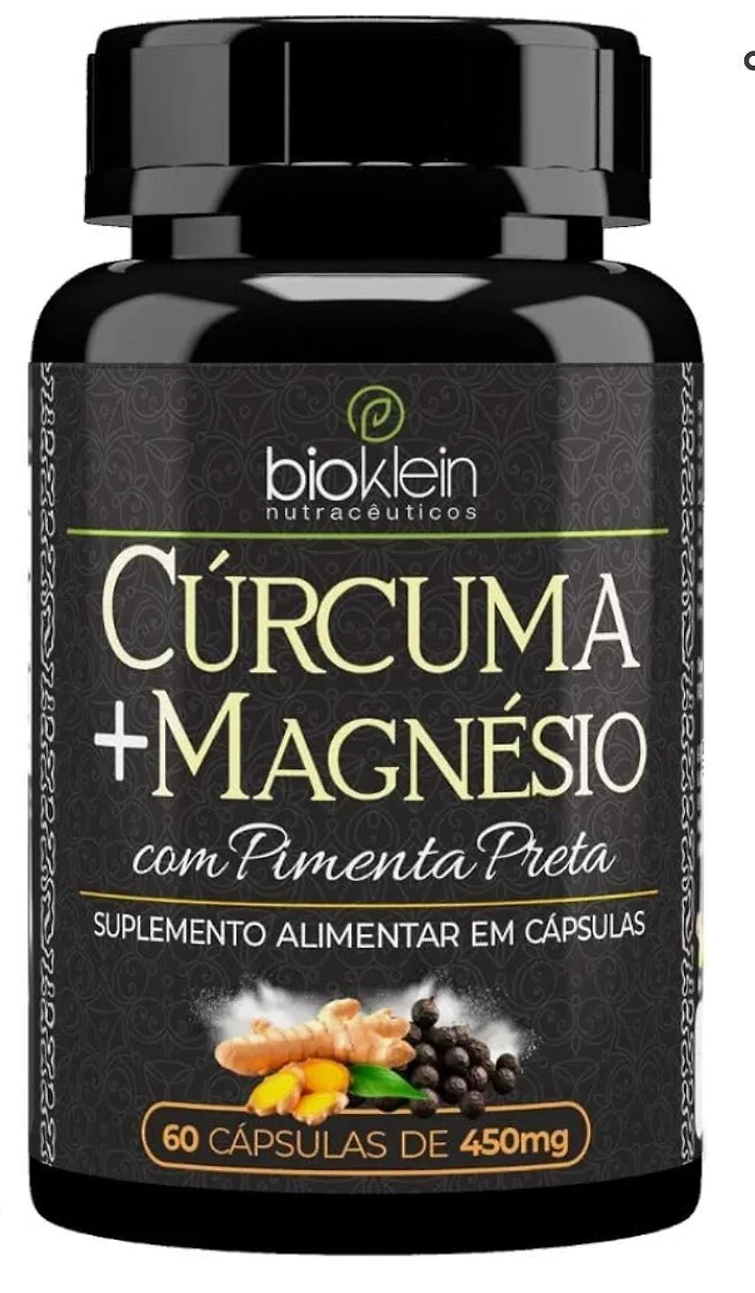 Miniatura Curcuma Com Magnesio E Pimenta Preta 60 Capsulas 450Mg