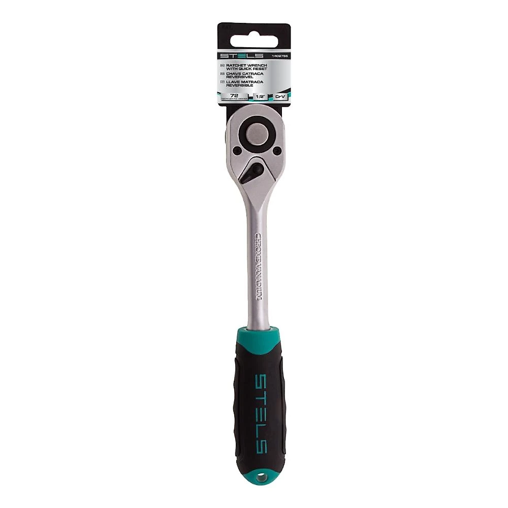 Chave catraca reversível 1/2'' 72 dentes stels 1402755 crv