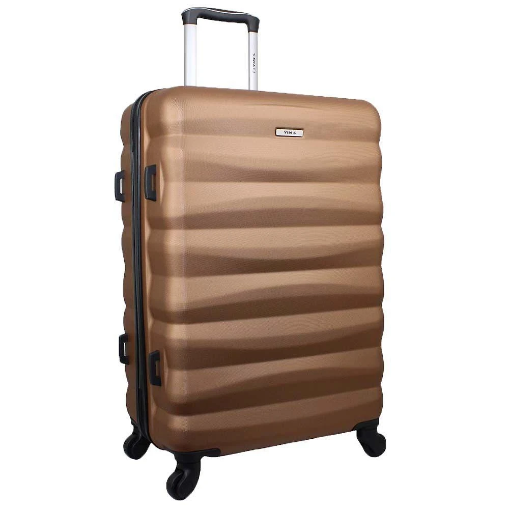 Mala De Viagem Media Em Abs Yins 21089 Cadeado Integrado Rodas Giro 360 Cobre M