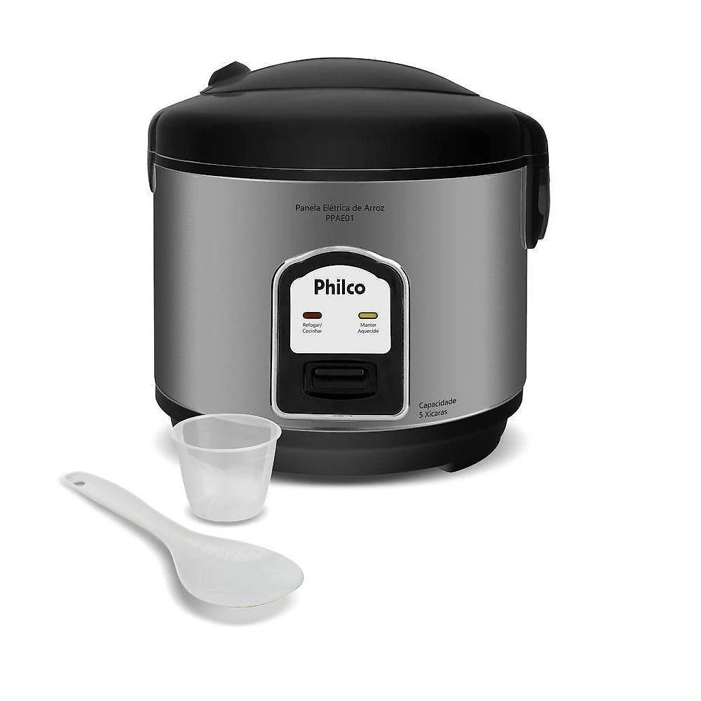Panela de arroz elétrica philco 5 xícaras 1,6l ppae01 110v