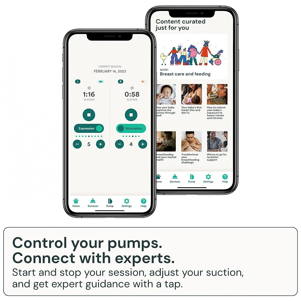Bomba Tira Leite Elétrica Sem Fio com 9 Níveis de Força de Sucção de Nível Hospitalar e Compatível com APP, 1Un, Willow...