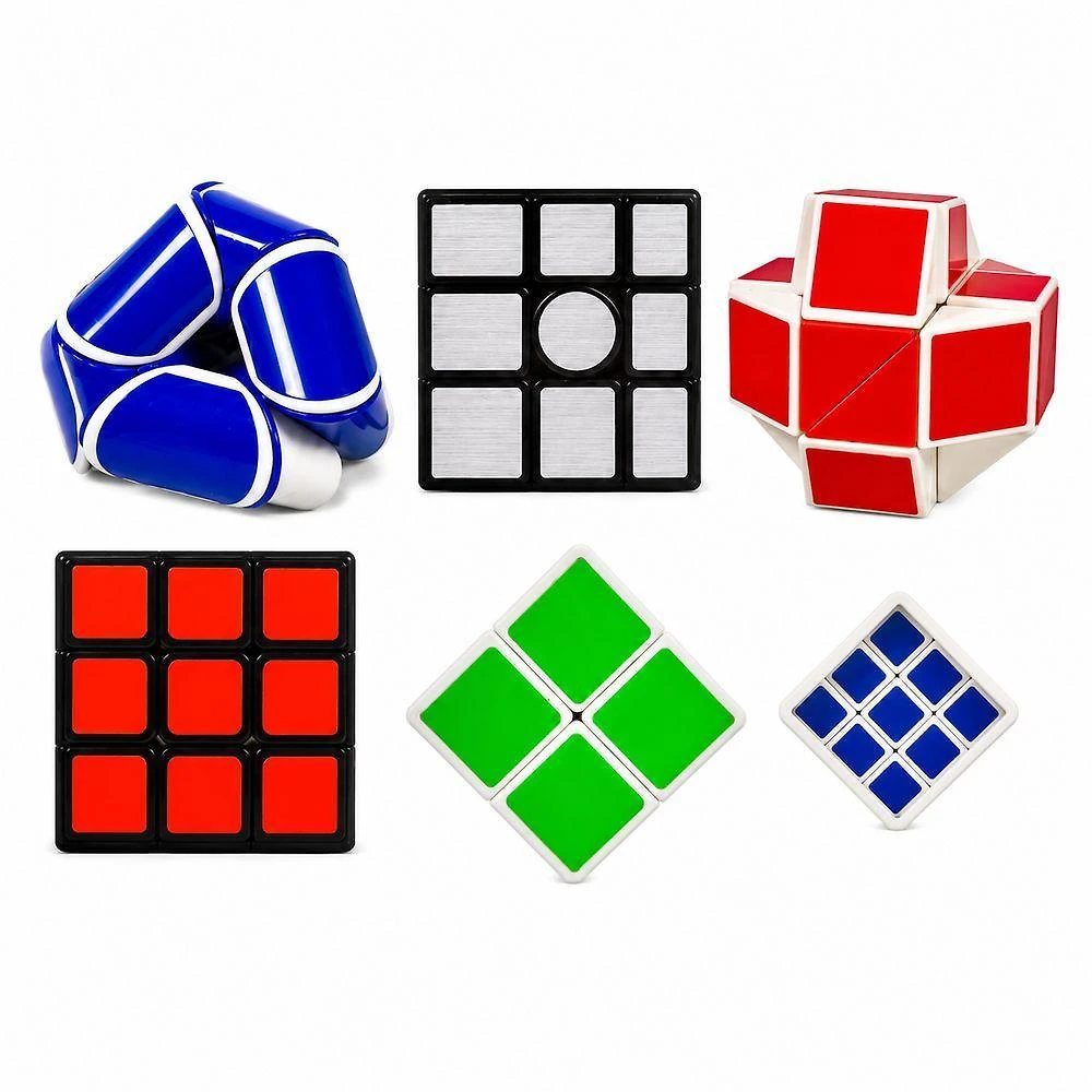 Kit 6 Cubos Mágicos Modelos Variados Quebra Cabeça Raciocínio Lógico Presente Utimix
