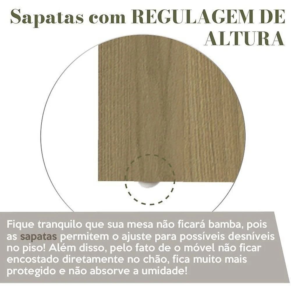Kit 2 Peças com Escrivaninha em L com Porta de Correr e Armário Alto Multiuso Olmo/Branco