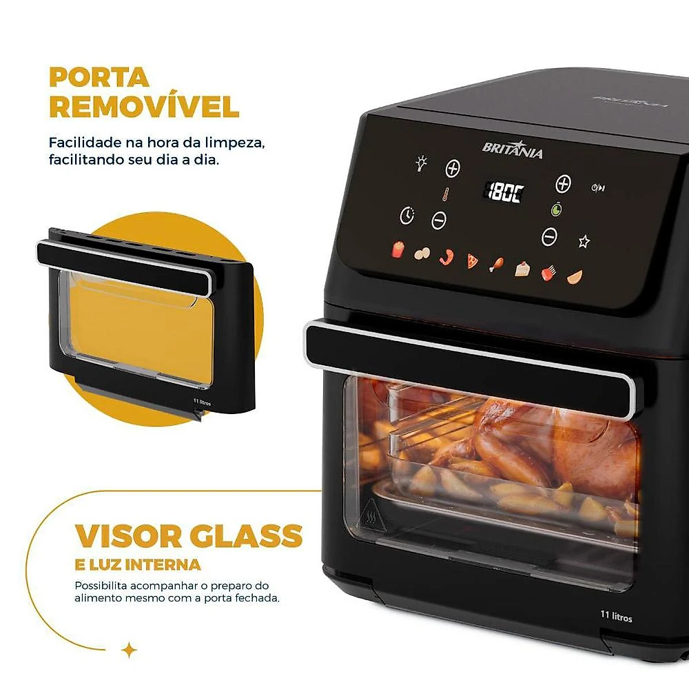 Fritadeira Air Fryer BAF11A Britânia Preta 127V Preto - 127V