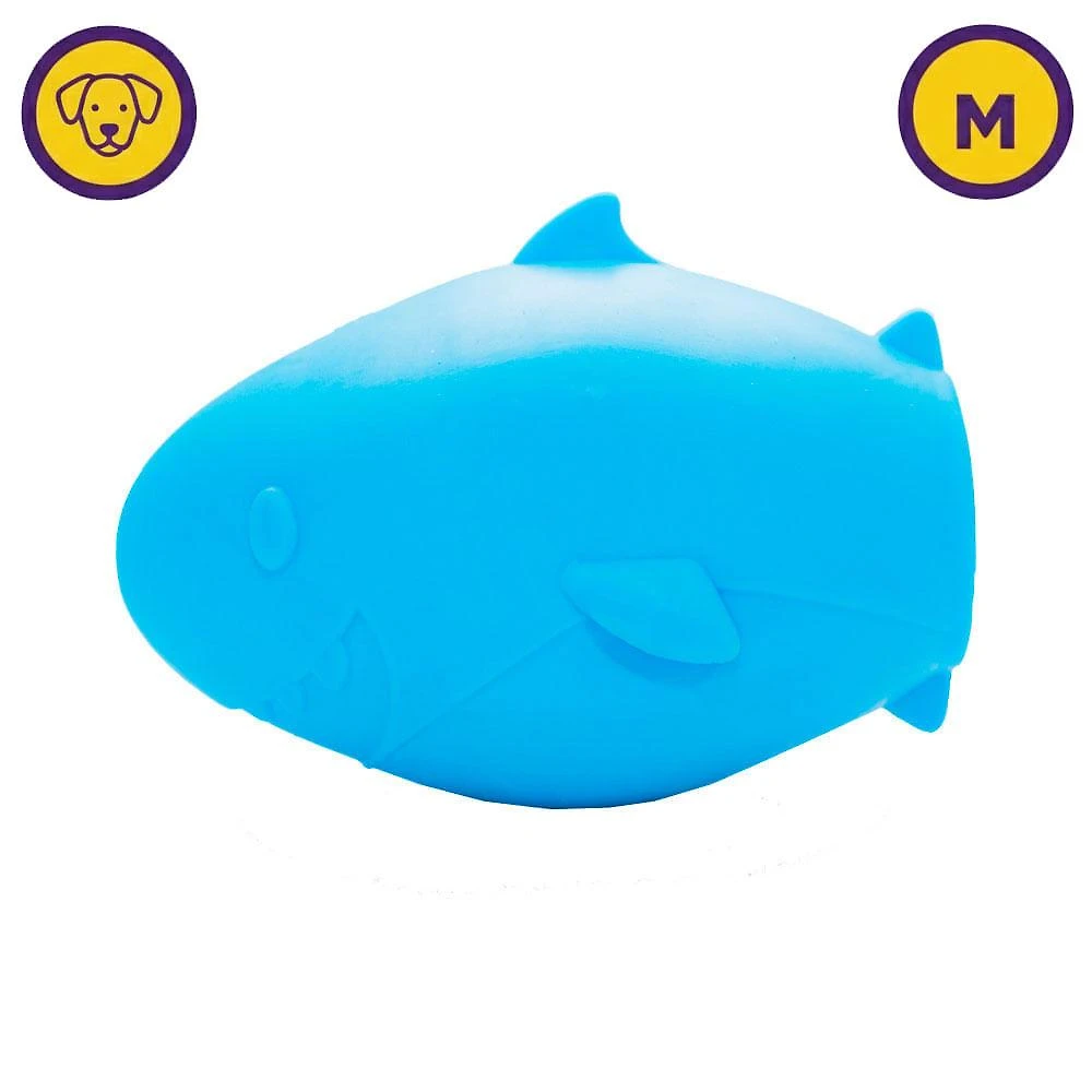 Brinquedo fun toys fundo do mar tubarão azul tam m para cães - amicus