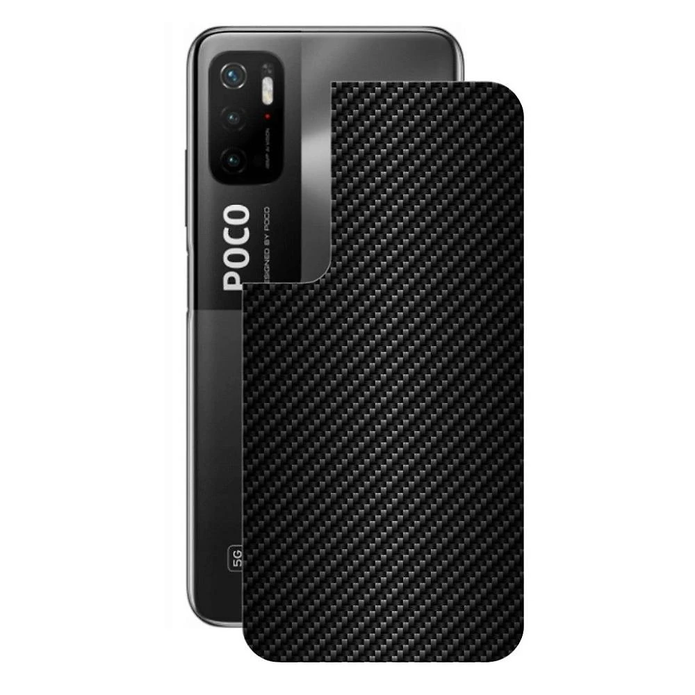 Película para Xiaomi Poco M3 Pro - Traseira de Fibra de Carbono Preta - Gshield