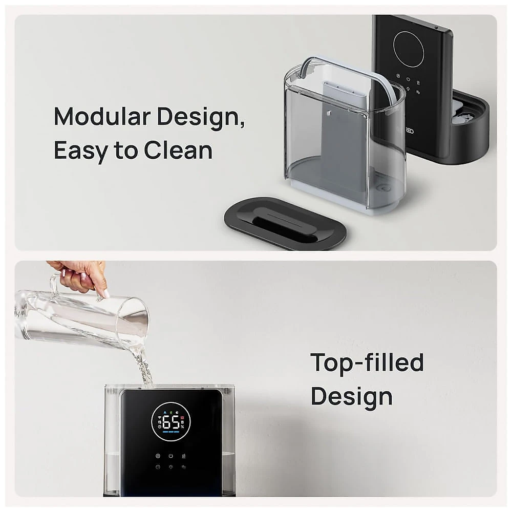 Umidificador Inteligente Dreo 8L HM717S Preto Vapor Quente e Frio 110-120V