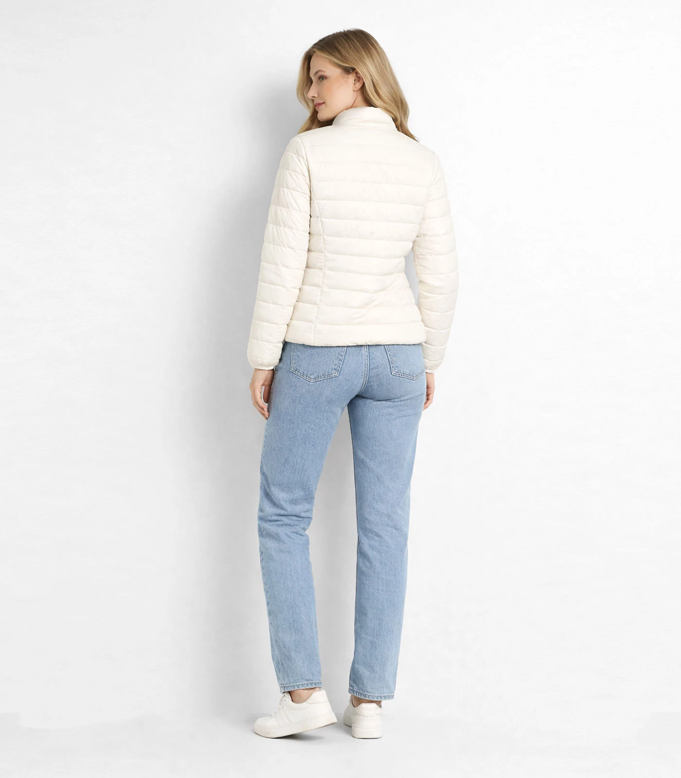 Miniatura Jaqueta Puffer Feminina Peluciada Sea Surf Bege G