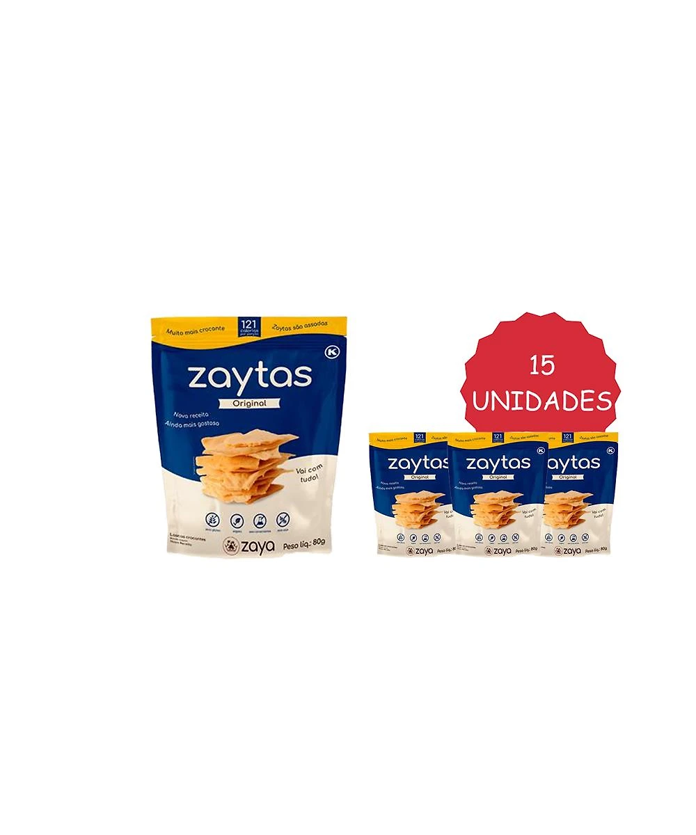 Biscoito Três Corações Zaytas Parmezaya 80g 15 Unidades