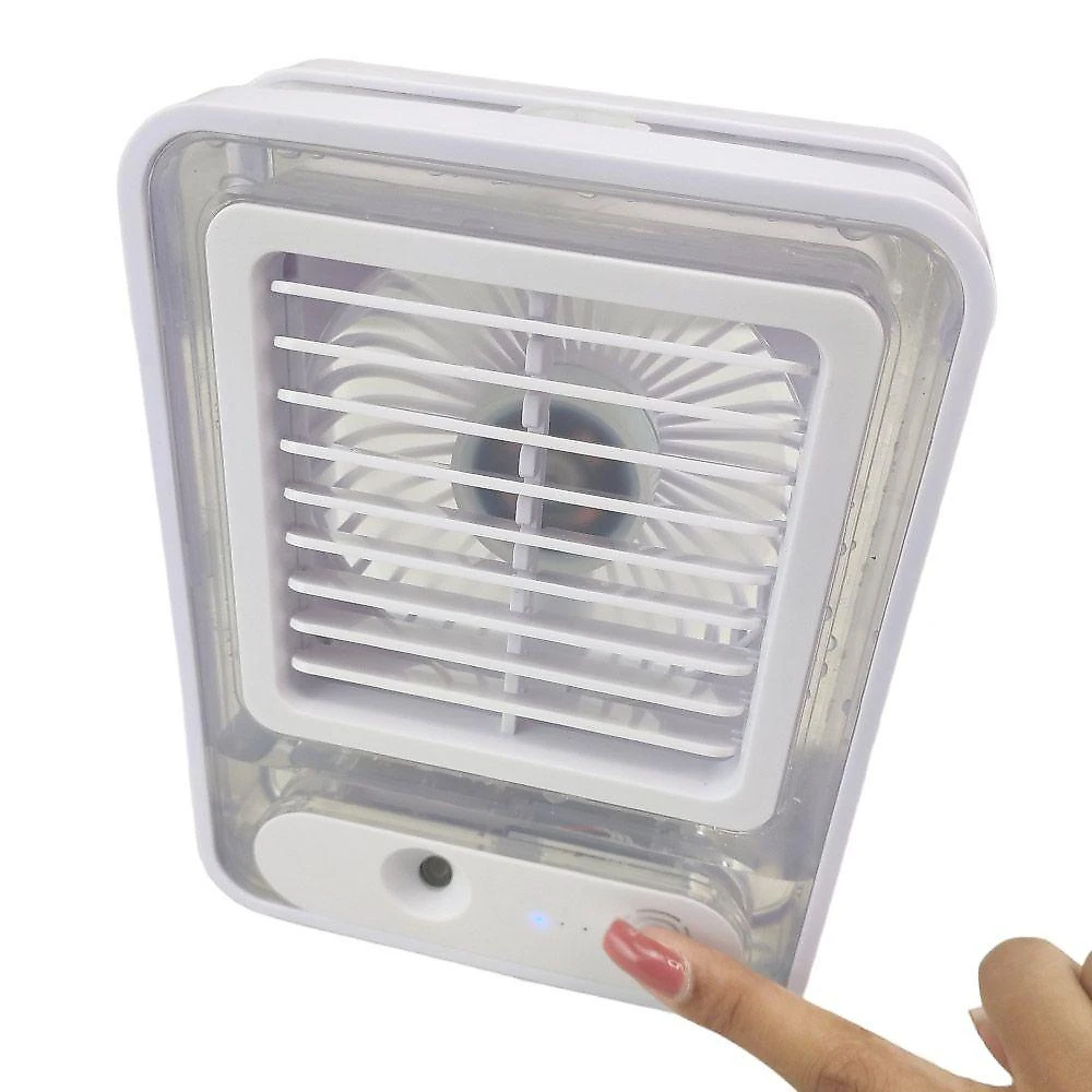 Ventilador Umidificador De Mesa Touch 3 Velocidades Led Usb Casa Trabalho Estudos Portatil Silencioso Refrescante