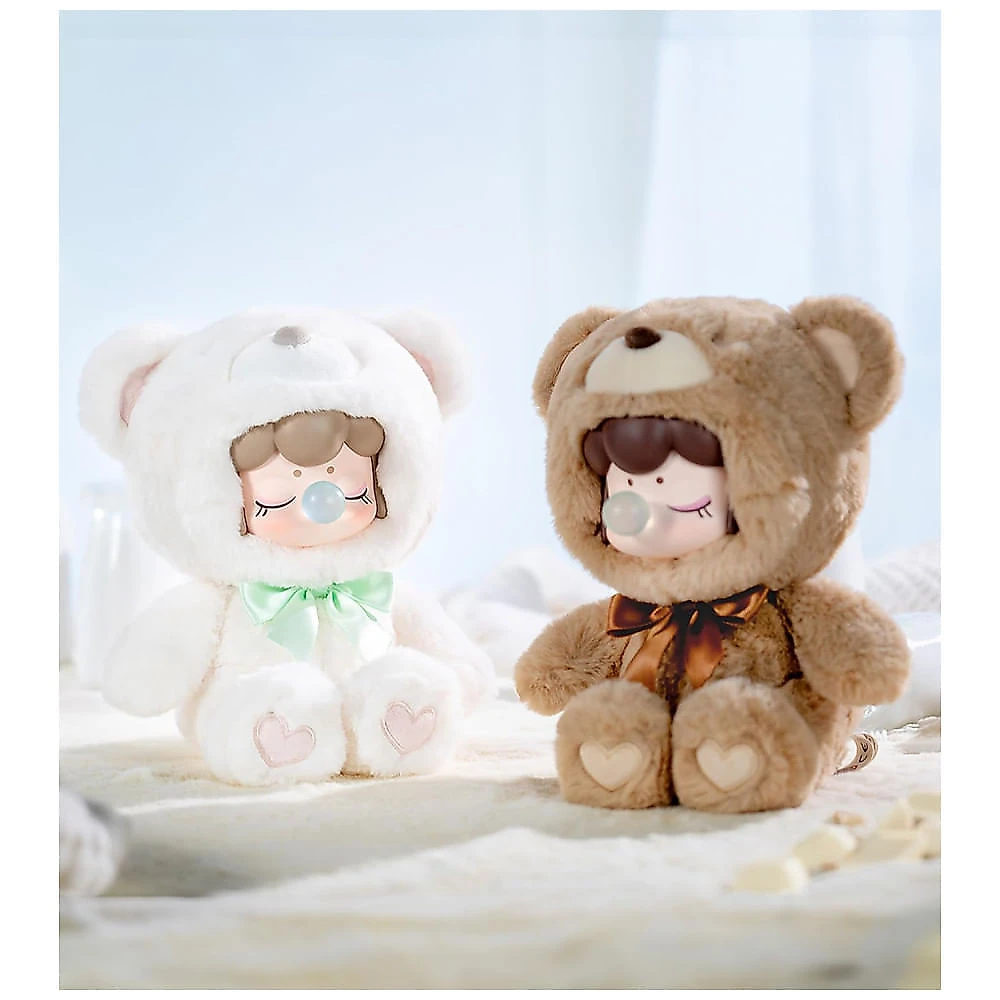 Pelúcia Surpresa ROBOTIME Nanci Blind Box Urso Colecionável 18cm, Anime, Sortido, Cartão Personagem, Plush Colorido Tema Chocolate