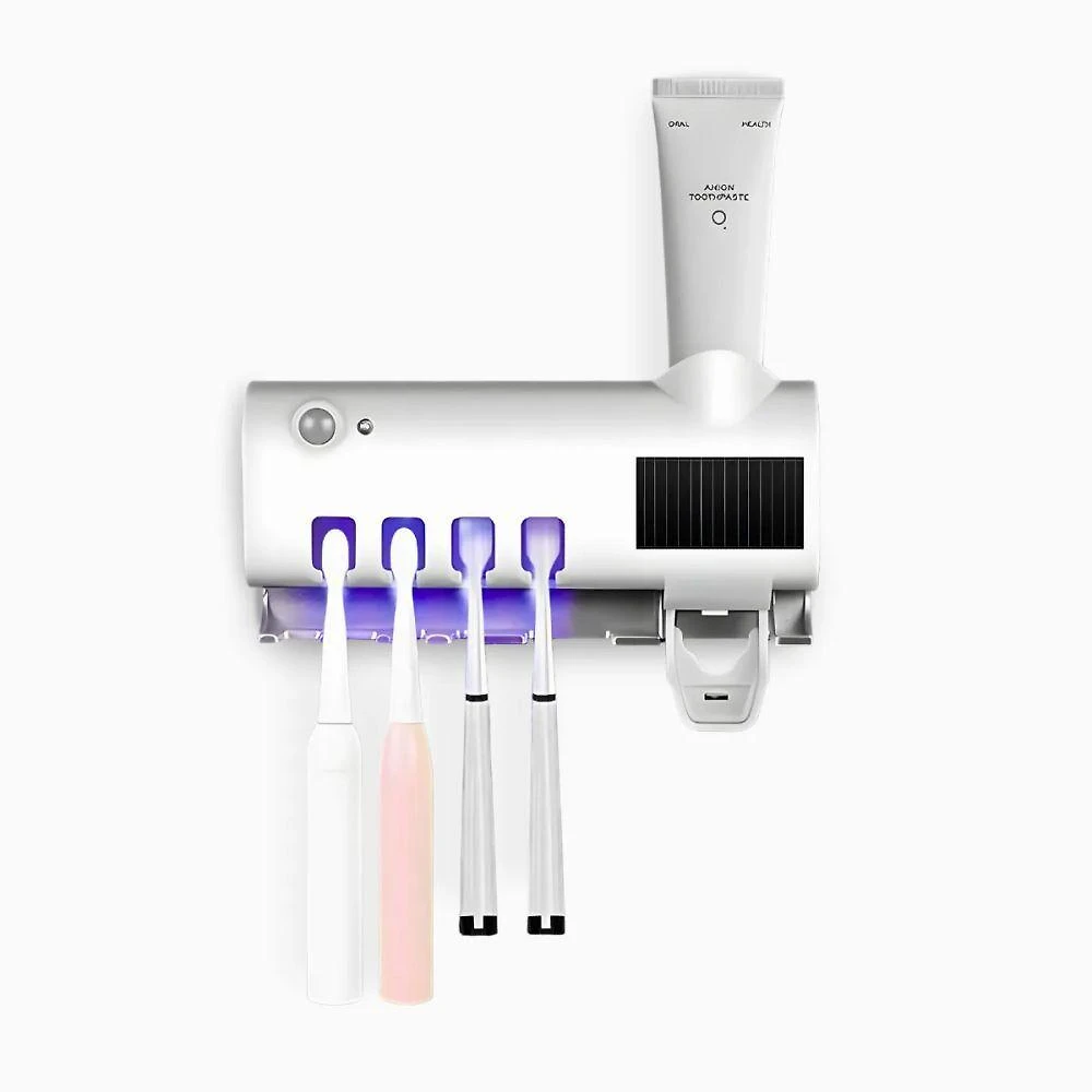 Suporte para Escova de Dentes Utimix com Esterilizador UV e Dispenser Automático 5V