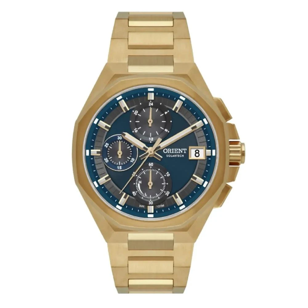 Relógio Orient Solartech MGSSC075 D1KX Masculino 40mm Aço Inoxidável