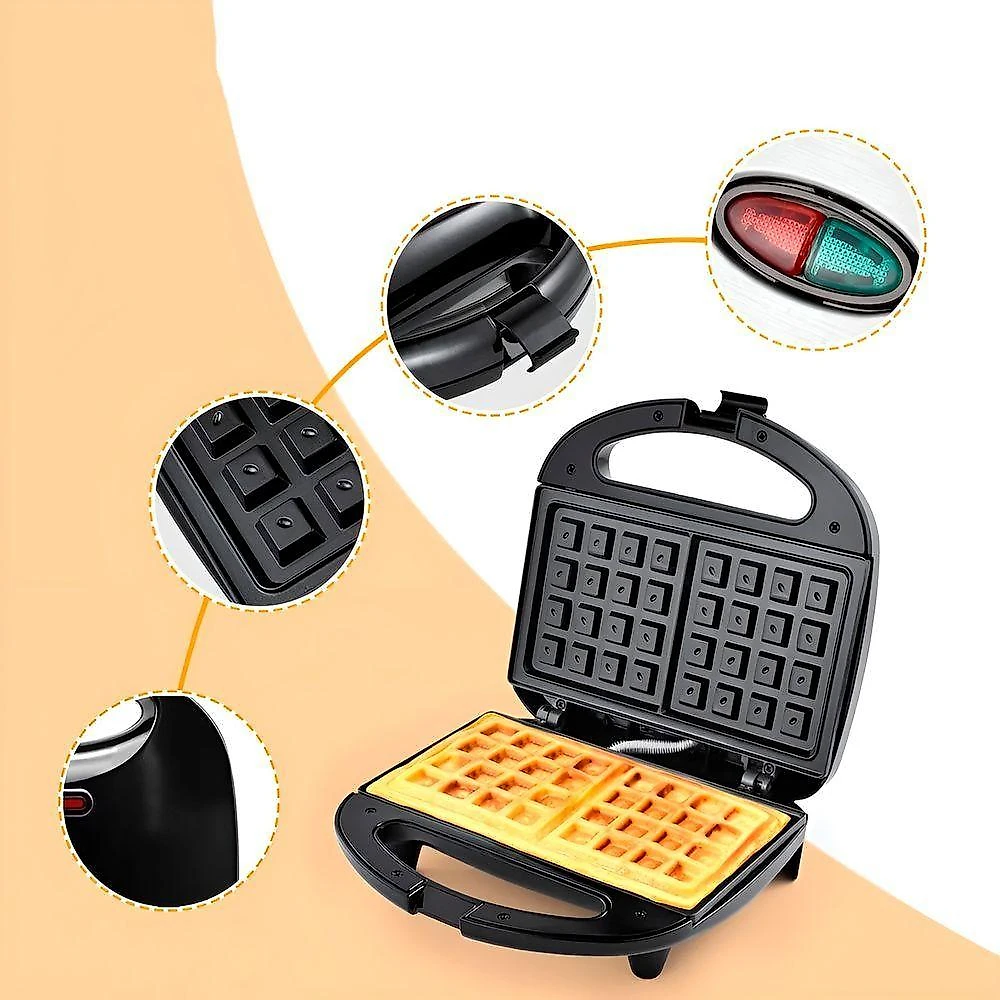 Sanduicheira Elétrica Waffles Máquina 750w Lanches 110V