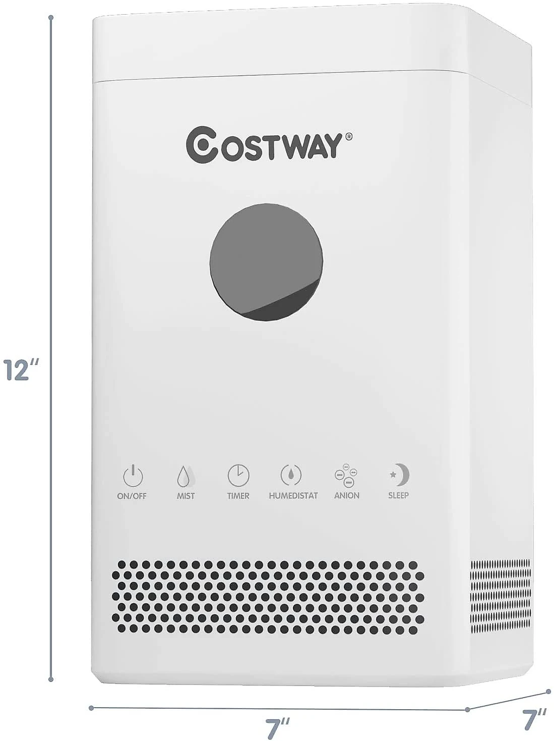 COSTWAY Umidificador 35L cControle de Umidade Automático Branco
