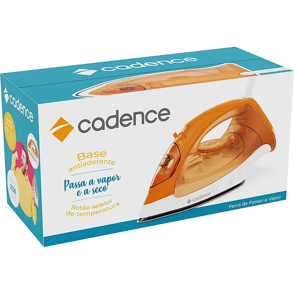 Ferro de Passar à Vapor Cadence, IRO210 Laranja - 110V