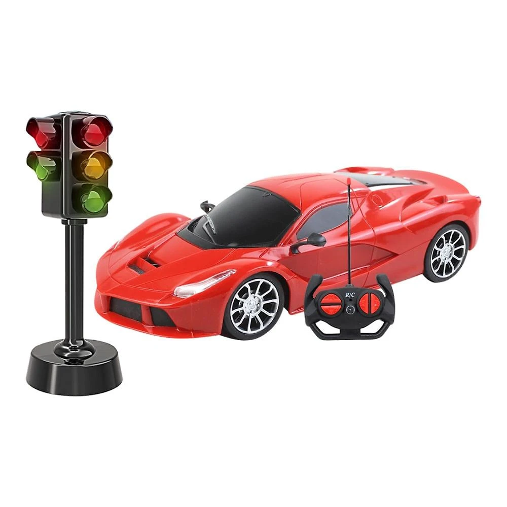 Carro de corrida de controle remoto com farol luz led - br2137