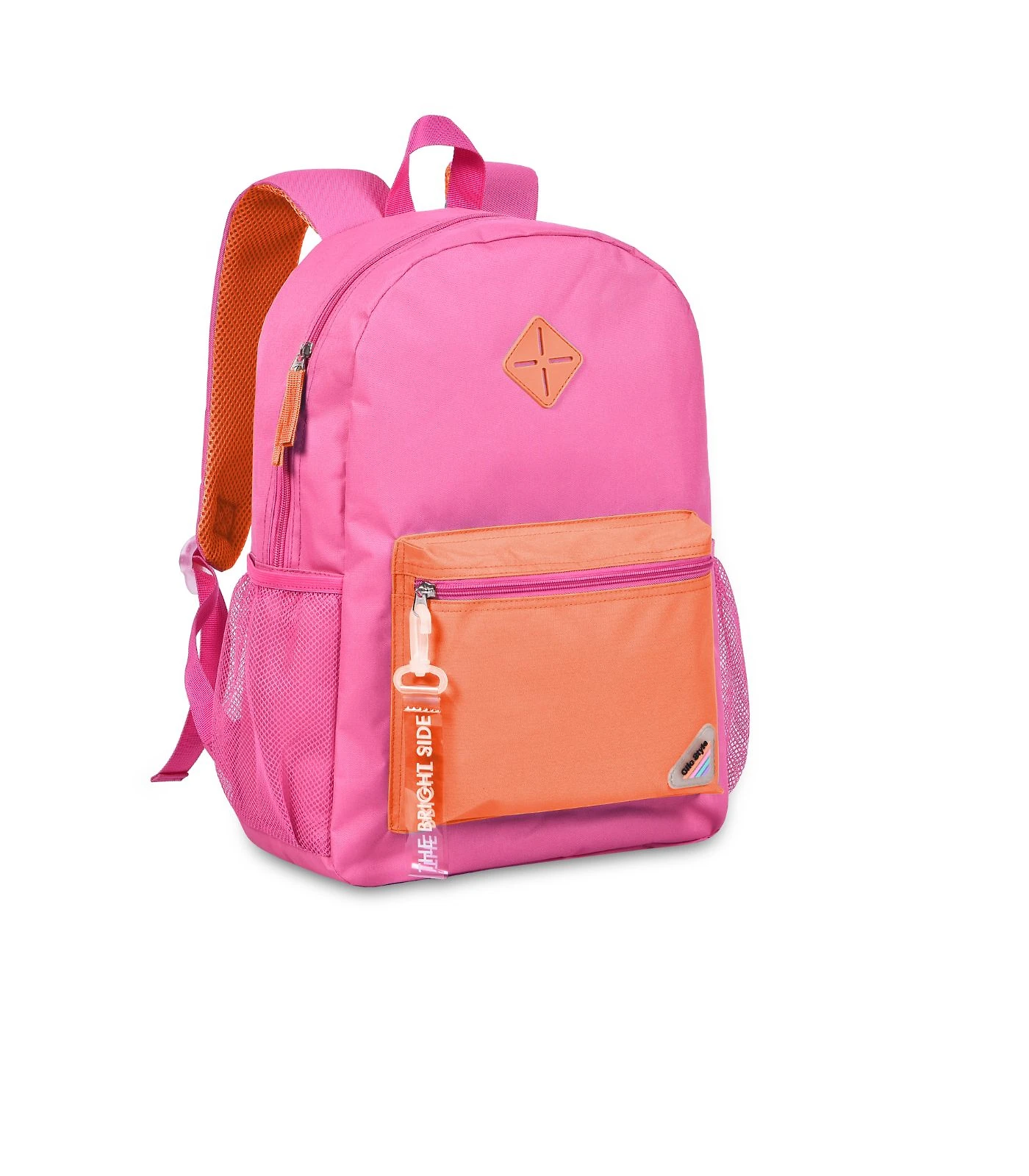 Mochila Feminina Com Chaveiro De Pvc Clio Rosa