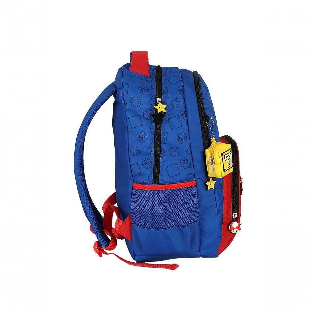 Mochila Luxcel MS49901MO Mario Bros Poliéster 21,6L Azul Juvenil