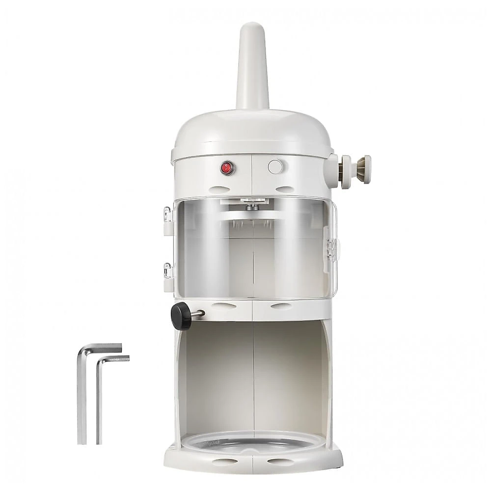 Máquina de Raspadinha Slush VEVOR 100kg/h Fluffy Ice Neve Comercial Branca 110V