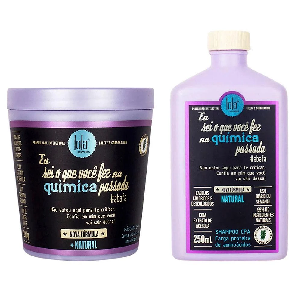 Lola cosmetics eu sei o que você fez na química passada kit – shampoo + máscara capilar