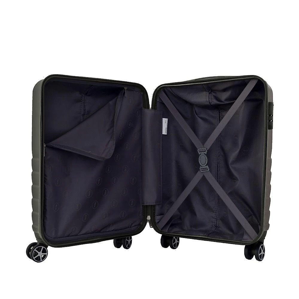 Mala de Bordo Abs para Viagem Ika Flex Cadeado Tsa Embutido Rodas Duplas 360º - Grafite, P