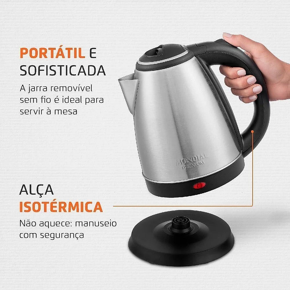 Chaleira Elétrica Mondial CE-06 2L Preto 110V