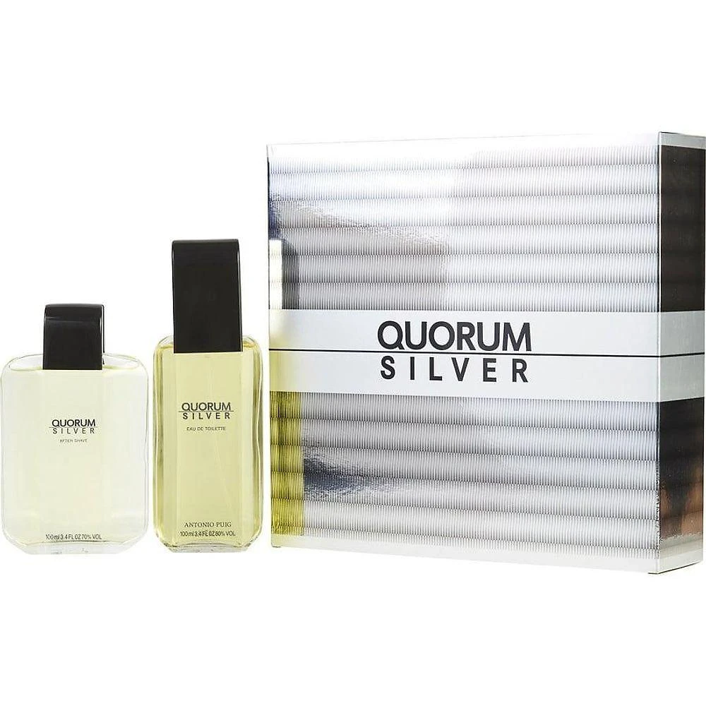 Perfume Masculino Antonio Puig Quorum Silver Edt Spray 100 ml & Pós-barba
