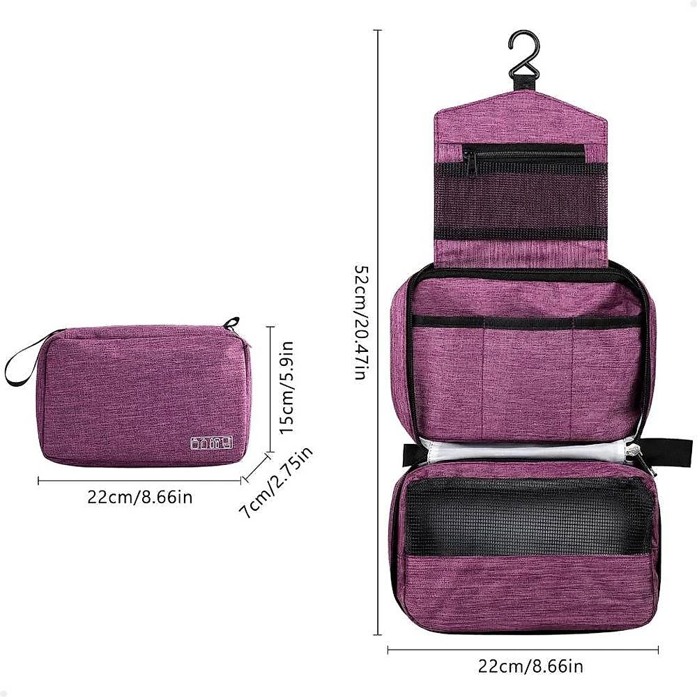 Necessaire Com Gancho Cabide Pendurar Lorben Masculina Feminina Divisórias Organizadora Mala Viagem