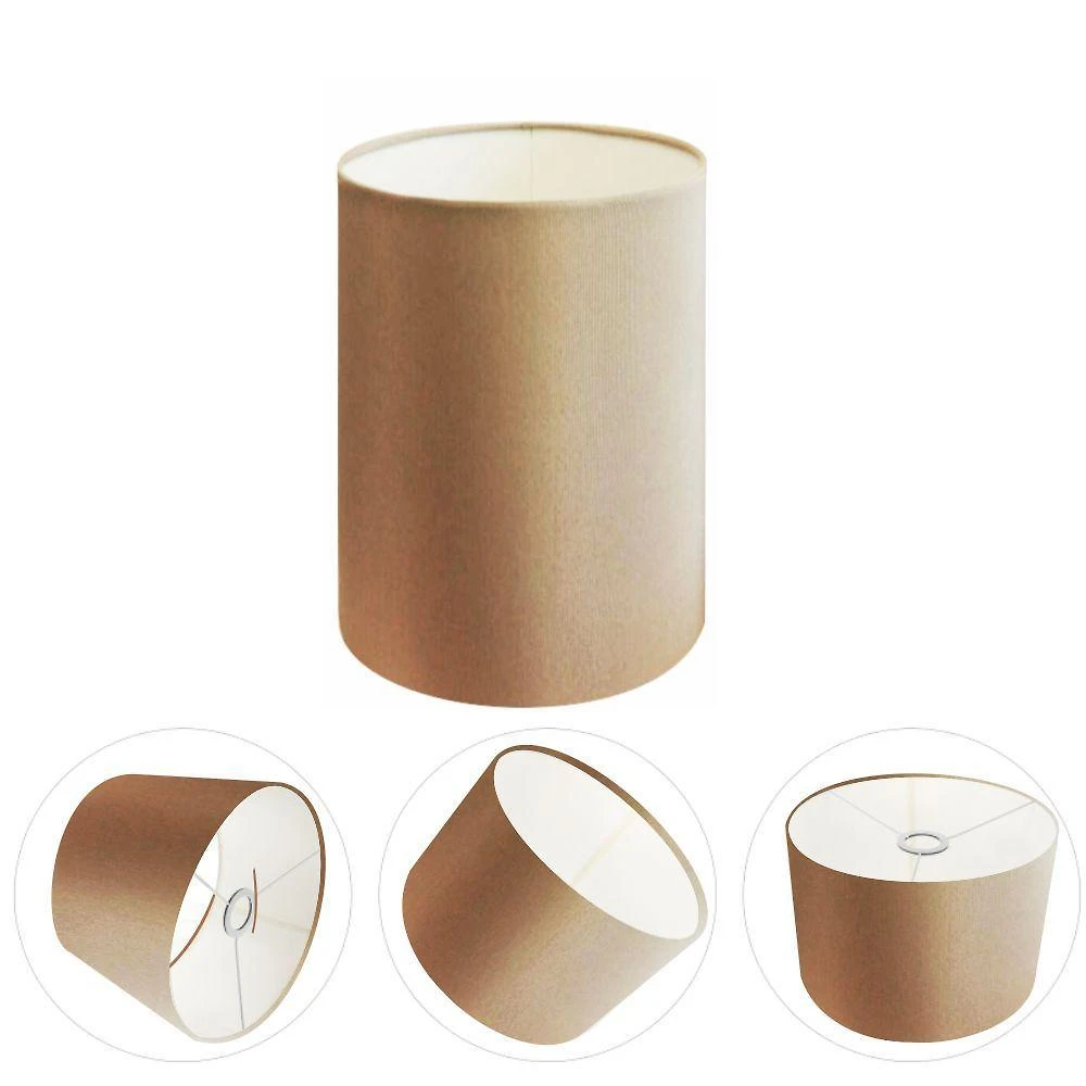 Cúpula Abajur E Luminária Cilíndrica Vivare Cp-7006 ø18x25cm - Bocal Nacional Palha