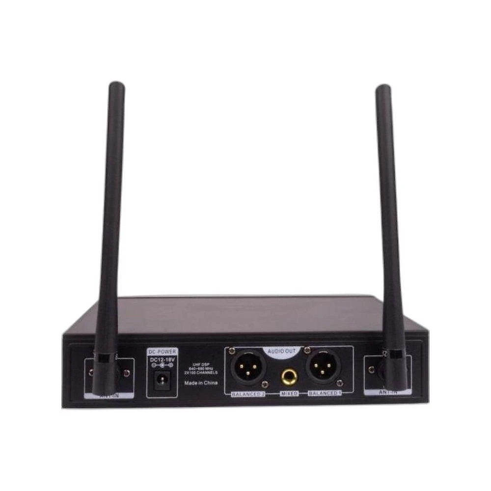 Microfone sem Fio HSF-200 Sistema UHF com Display Digital Preto Harmonics webcontinental-7898554607515