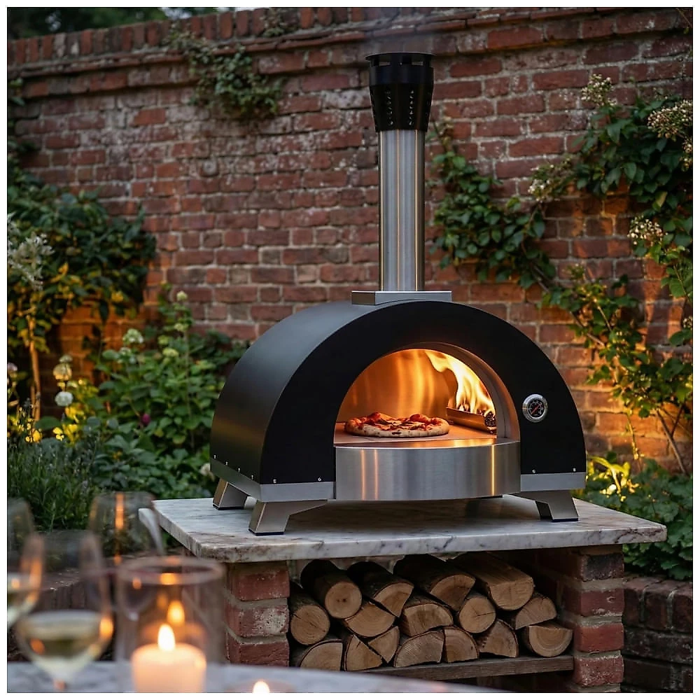 Forno de Pizza Empava EMPV-40PG902 a Lenha e Carvão Alta Temperatura Pedra Refratária Externo