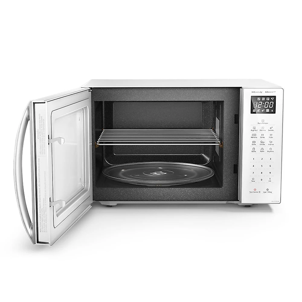 Microondas Panasonic Dupla Refeição 34L Branco - ST65LWRU 110v