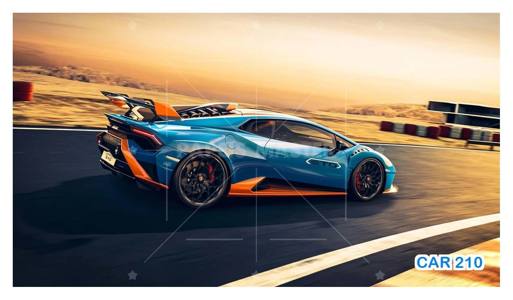 Miniatura Papel De Parede Carro Lamborghini V10 Huracan 3,5M Car210