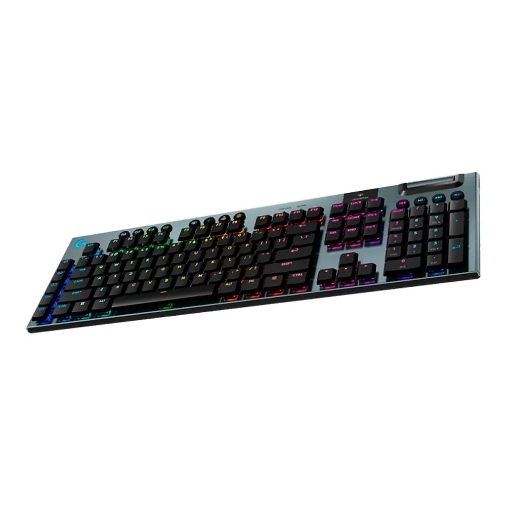 Teclado Mecânico Gamer Sem Fio Logitech G915 X Lightspeed, RGB Lightsync, USB ou Bluetooth, Switch GL Brown Tactile, Preto- 920-012670