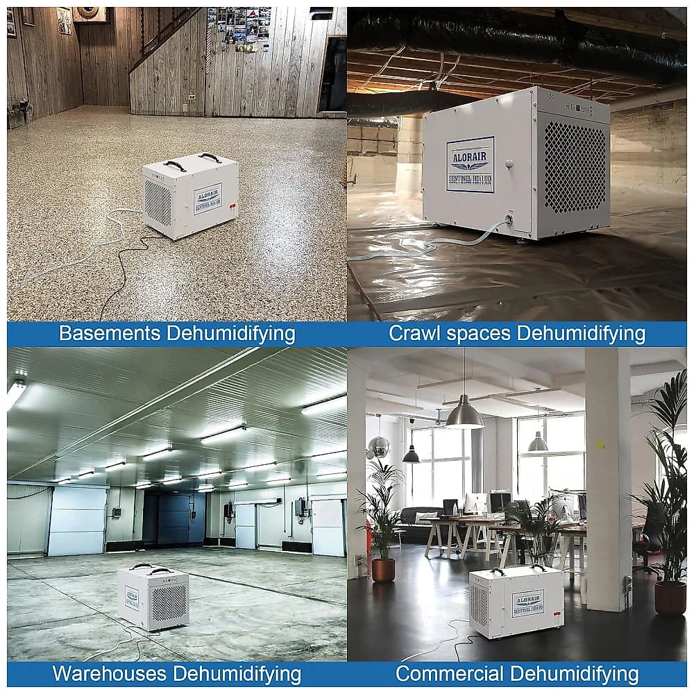 Desumidificador Comercial com Bomba de 104 Litros para Ambientes Amplos, ALORAIR Sentinel HDi100, Branco