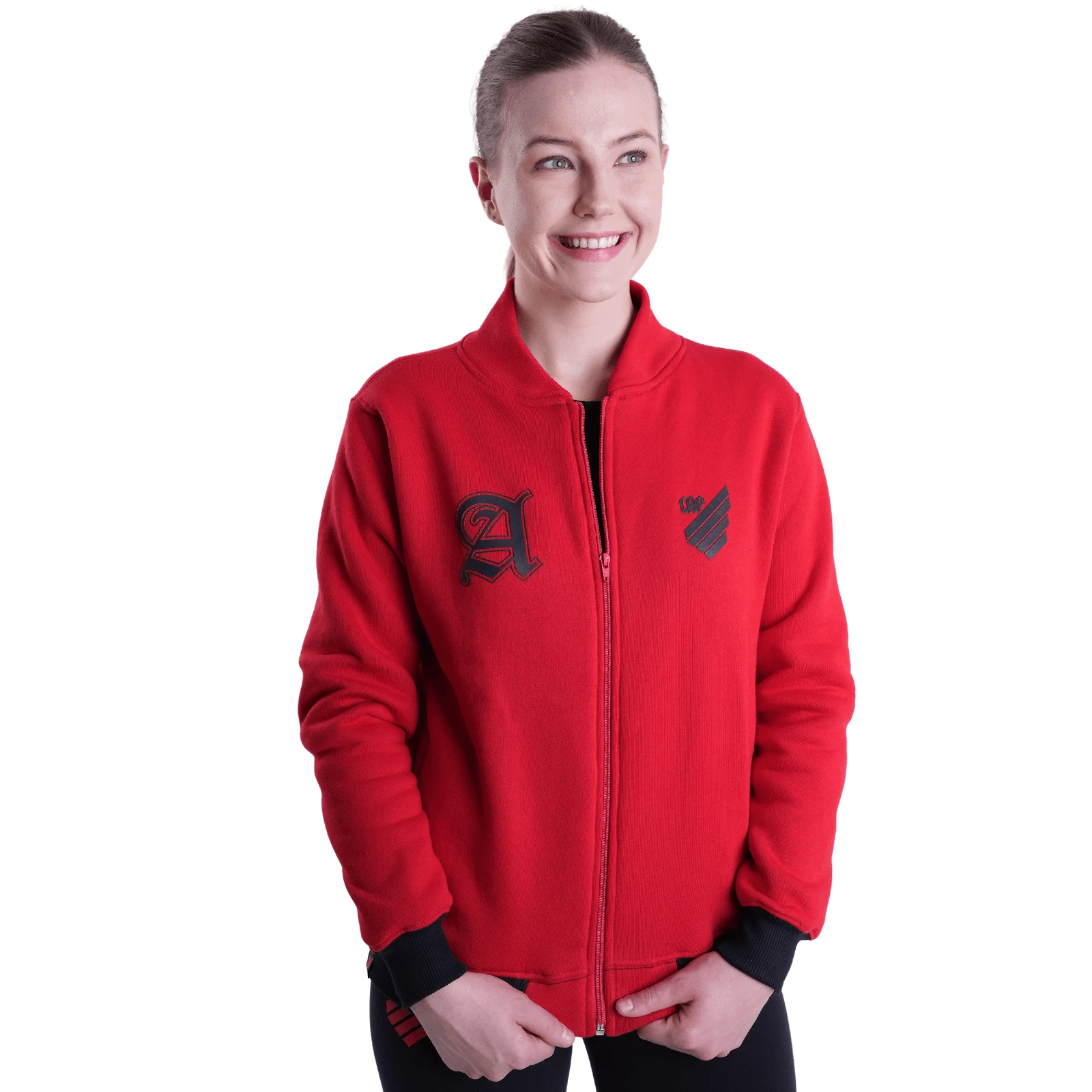 Miniatura Jaqueta College Feminina Athletico Vermelha TAM G