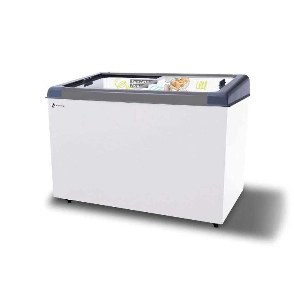 Congelador Expositor Ártico New Slim 350 Frost Free 400L Inverter Bivolt Cinza