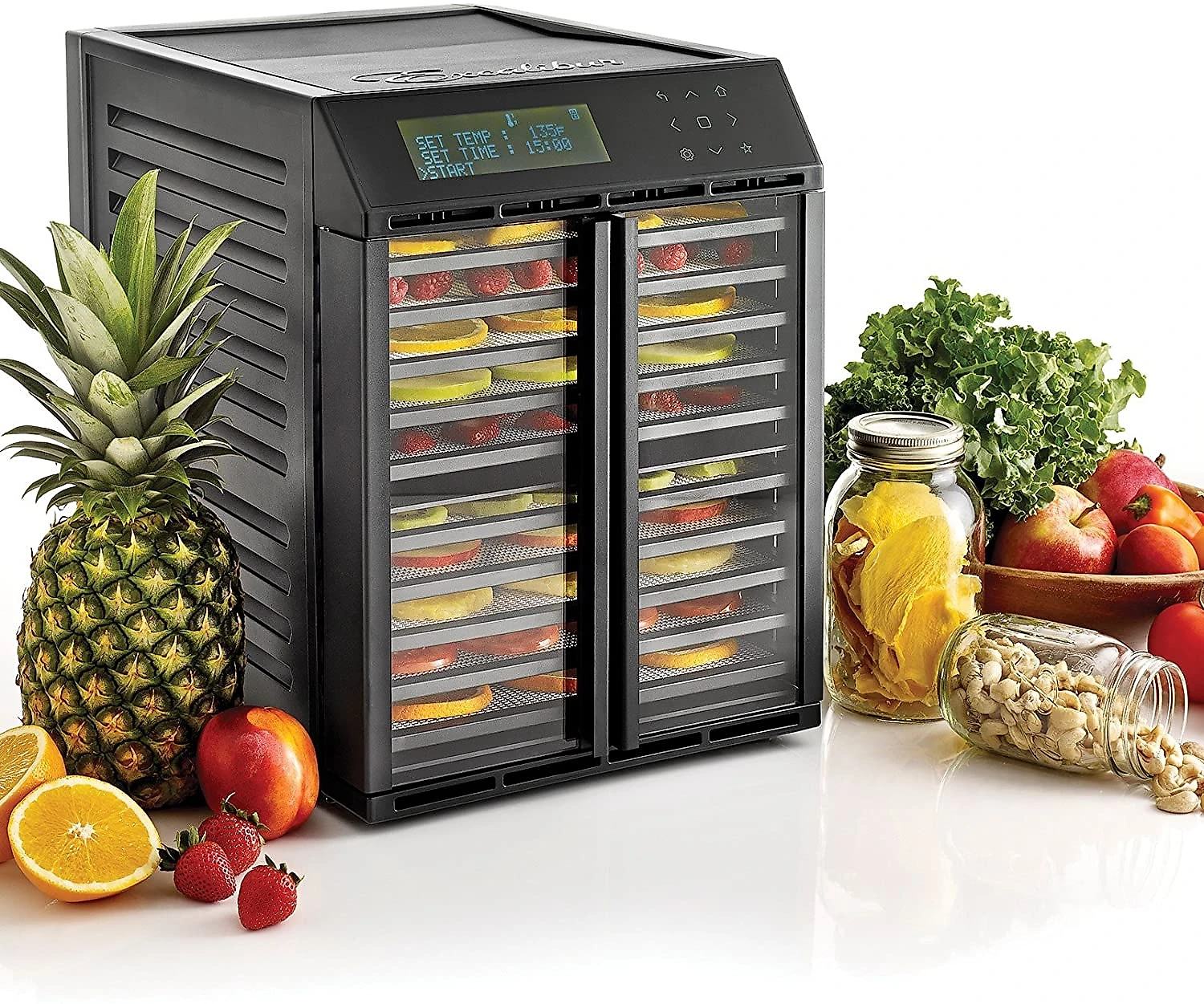 Excalibur RES10 Desidratador de Alimentos 10 Racks Controlador Digital 550W Preto 110V