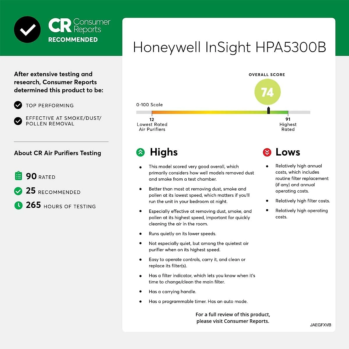 Honeywell HPA5300 Purificador de Ar cFiltro HEPA Área até 45 m 2 cIndicador de Qualidade Preto