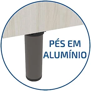 Balcão Bartira Cristal MDP 15mm com 1 Porta e 1 Prateleira - 40cm de largura Freixo