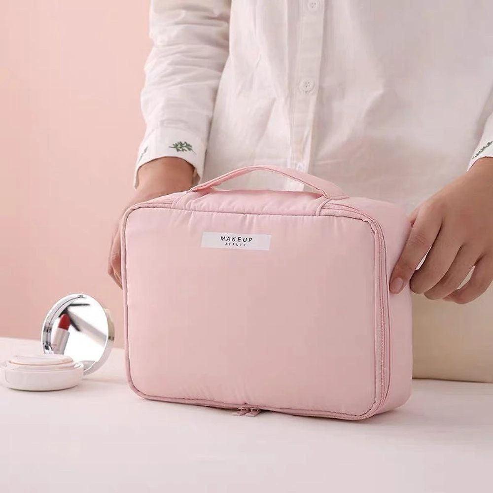 Bolsa Cosmética OEM à Prova d'água Multifuncional Portátil 23CM X 16CM X 8.5CM Rosa Feminino