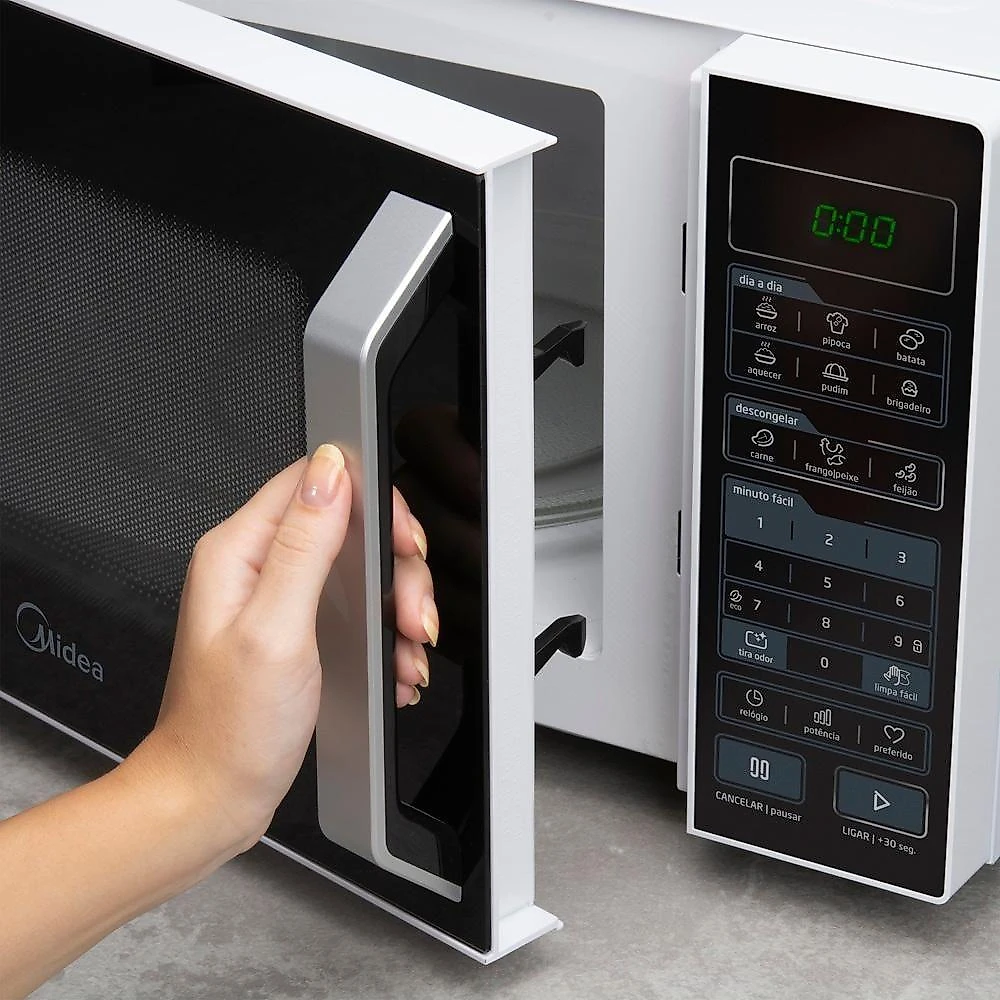 Forno Micro-ondas Midea 27L 800W Branco e Preto MXSA27P1 - 110V