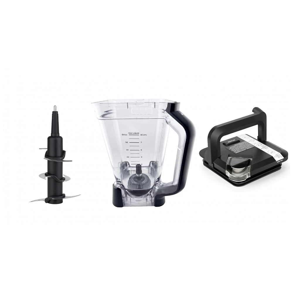 Enbizio Jarra com Tampa e Lâmina Aço Inox Compatível com Liquidificadores Ninja 2 Litros