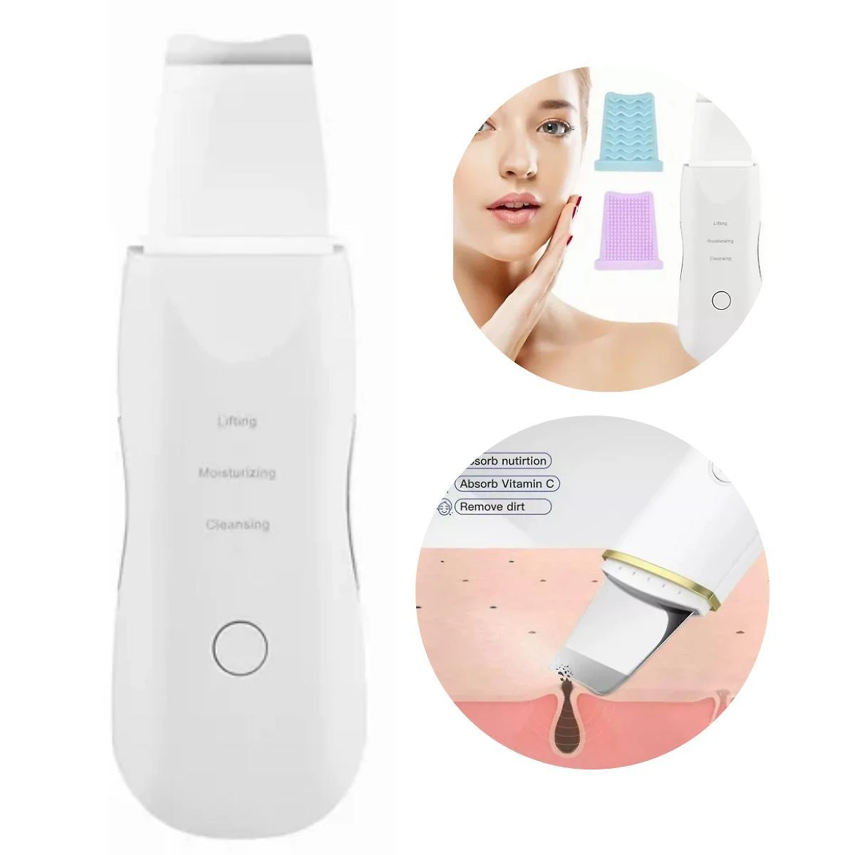 Miniatura Aparelho Peeling Ultrassônico Profissional: Pele Sem Cravos