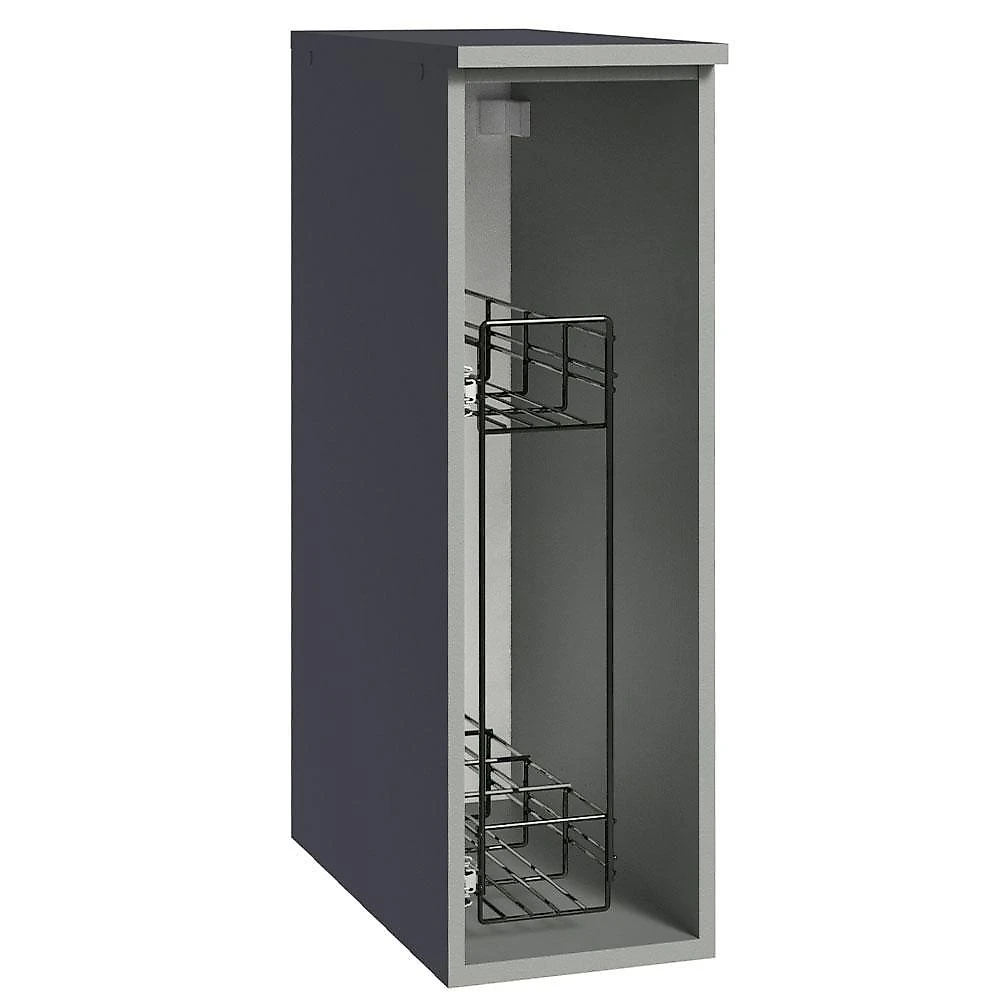 Balcão porta-temperos 20 cm suspenso  nice madesa cinza