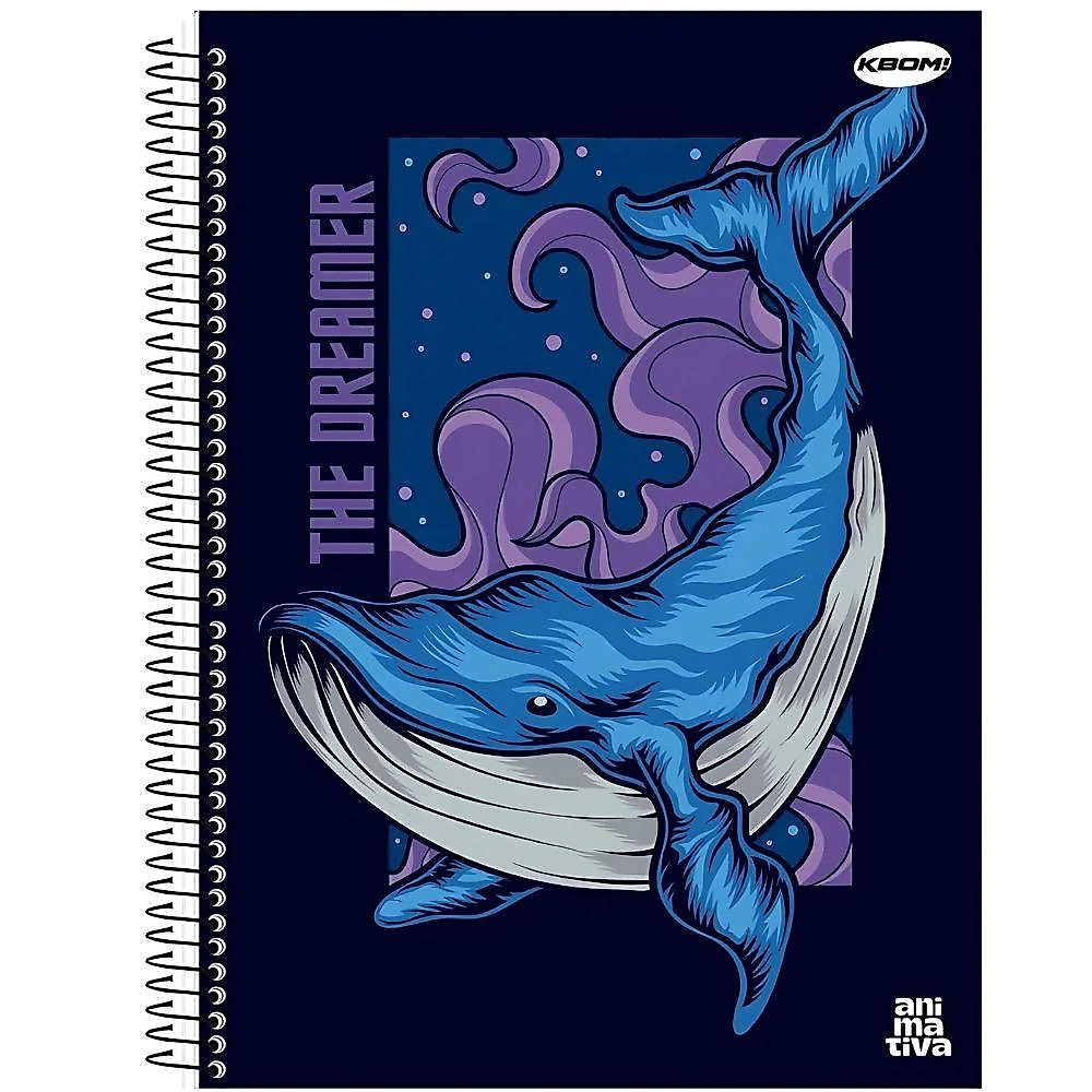 Kit 4 Cadernos Espiral São Domingos Animativa Masculino Capa Dura 96 Folhas 200X275MM Azul