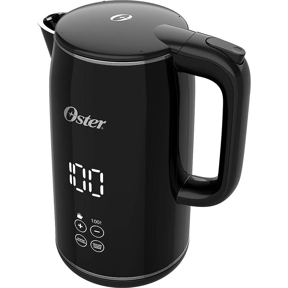 Kit Cafeteira Espresso Nova Primalatte E Chaleira Digital Black 1,7L Oster 110V
