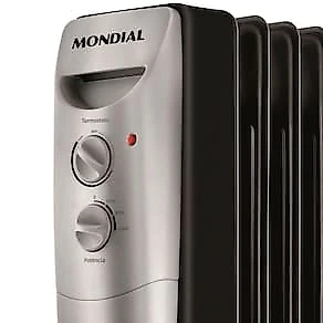 Aquecedor a Óleo Mondial A-06 - Preto e Prata 110V